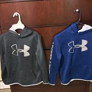 Under Armour Gray and Blue Hoodies